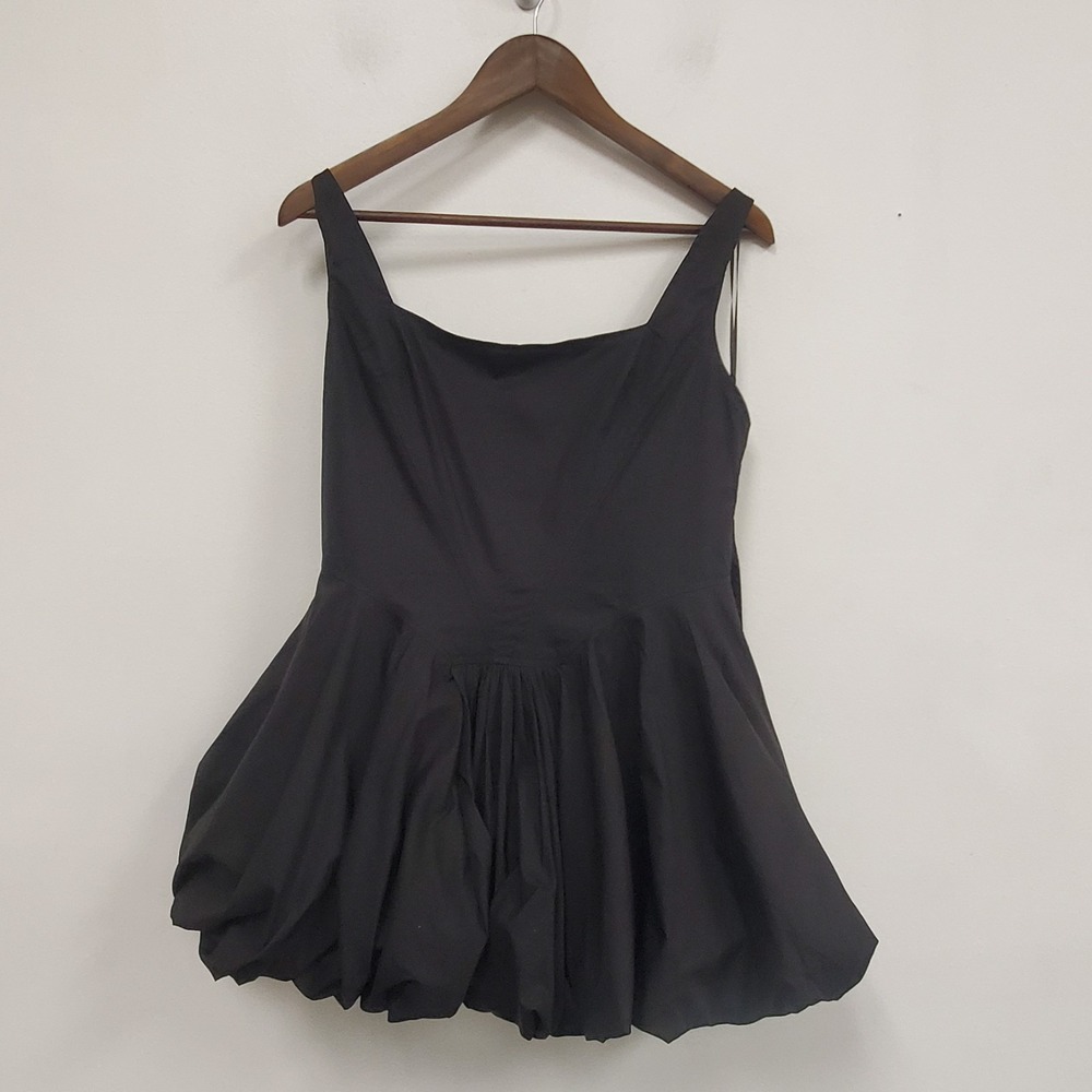 Peach Love California Womens Coquette Ballet Basque Waist Dress Size L Black